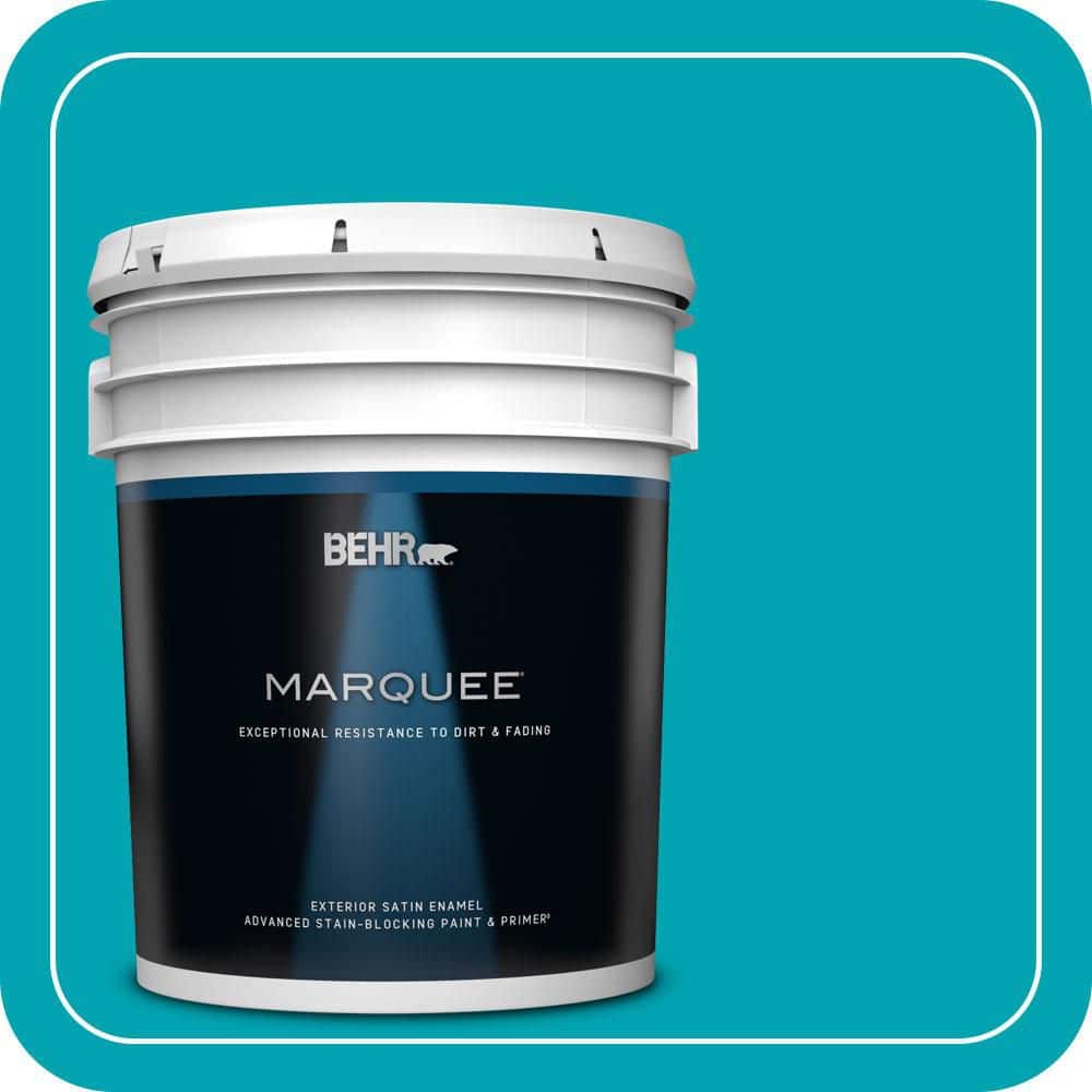BEHR MARQUEE 5 gal. #510B-6 Blue Jewel Satin Enamel Exterior Paint & Primer