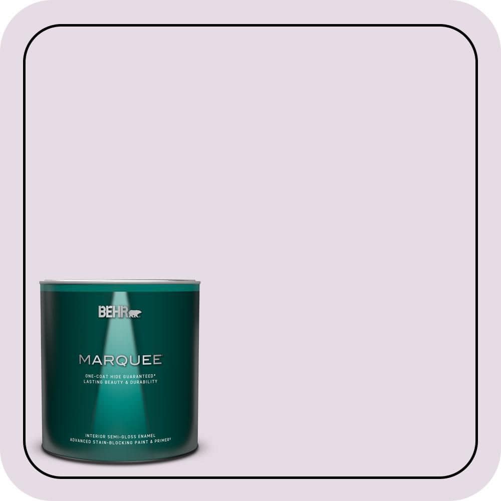 BEHR MARQUEE 1 qt. #M100-1A Not Quite Purple Semi-Gloss Enamel Interior Paint & Primer