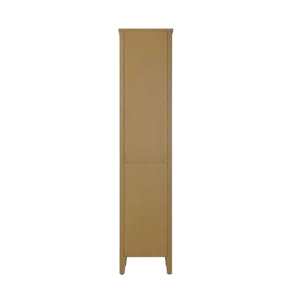 TIMELESS HOME 16 in. W x 18 in. D x 72 in. H Brown Freestanding Linen Cabinet (3)