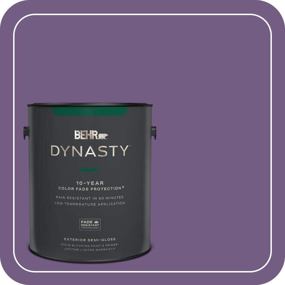 BEHR DYNASTY 1 gal. #650B-7 Mystical Purple Semi-Gloss Exterior Stain-Blocking Paint & Primer