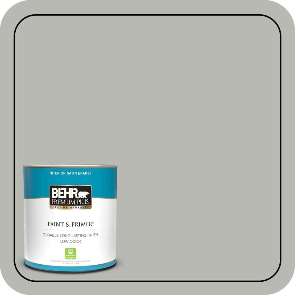 BEHR PREMIUM PLUS #PPU18-11 Classic Silver Enamel & Primer Color Sample
