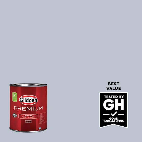 Glidden Premium 1 qt. PPG1041-4 Blue Dolphin Eggshell Interior Latex Paint (2)