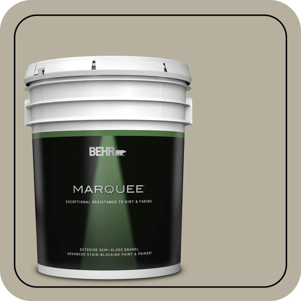 BEHR MARQUEE 5 gal. #QE-35 Stone Walkway Semi-Gloss Enamel Exterior Paint & Primer