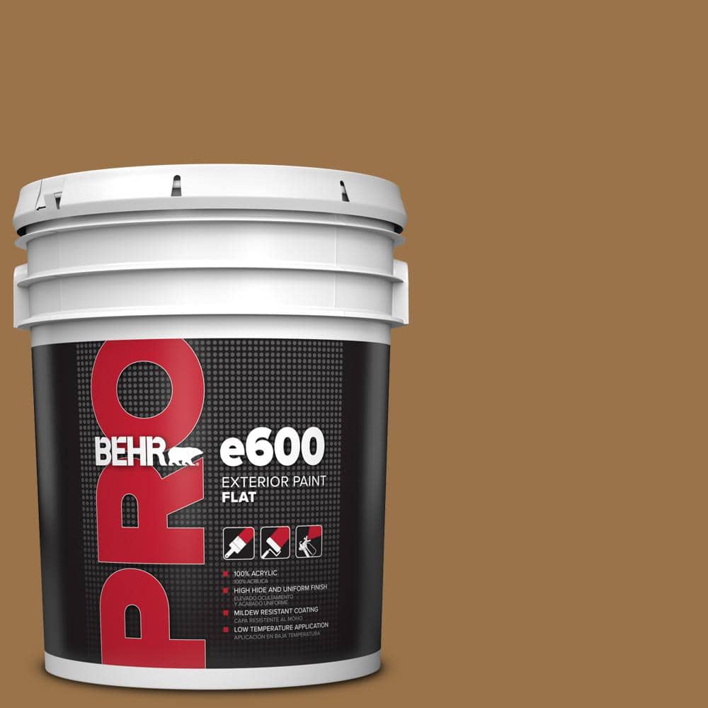 BEHR PRO 5 gal. #PPU4-17 Olympic Bronze Flat Exterior Paint