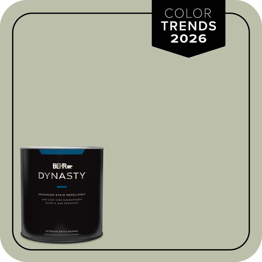 BEHR DYNASTY 1 qt. #S380-3 Urban Nature One-Coat Hide Satin Enamel Interior Stain-Blocking Paint & Primer
