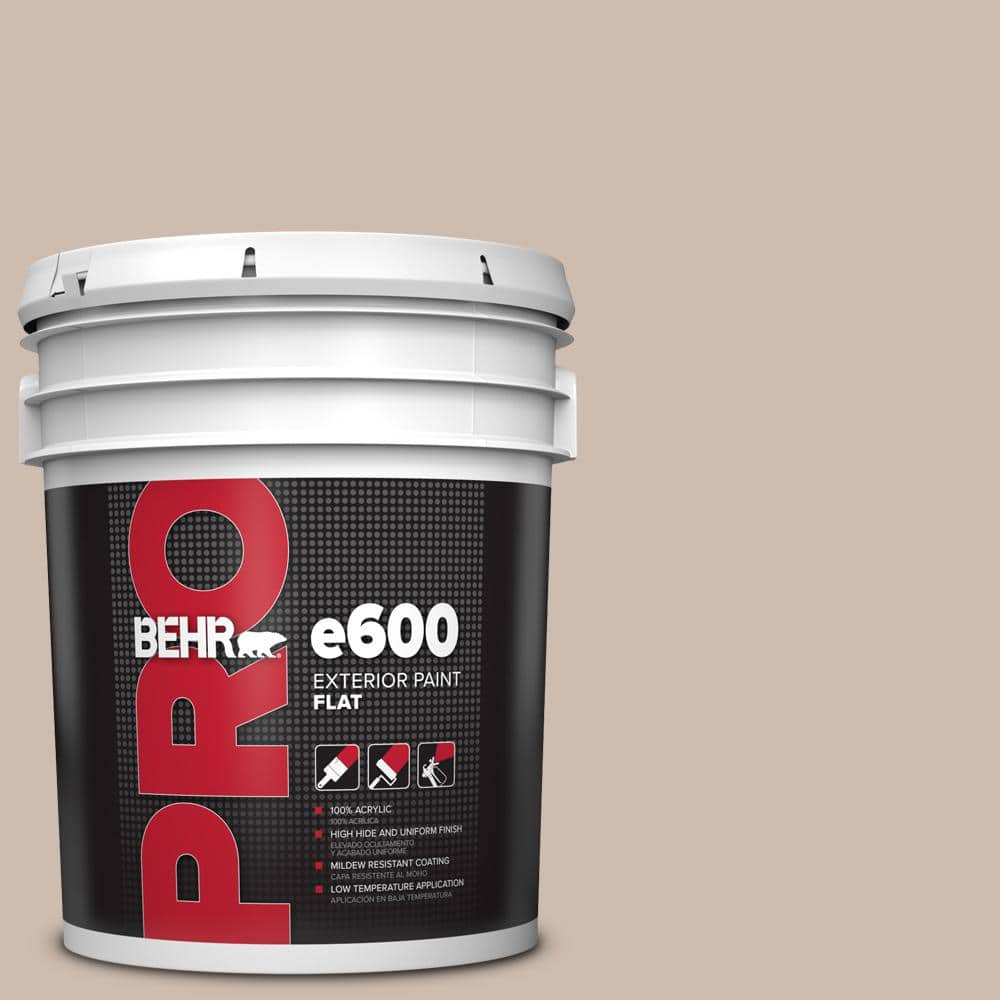 BEHR PRO 5 gal. #N190-3 Windrift Beige Flat Exterior Paint