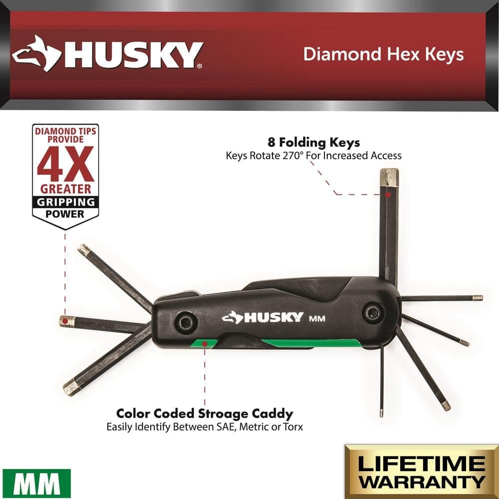 Husky Folding Diamond Hex Key Set (8-Piece) (3)