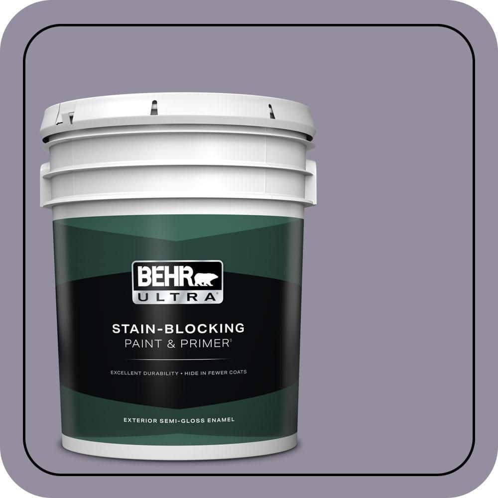 BEHR ULTRA 5 gal. #N560-4 Evening in Paris Semi-Gloss Enamel Exterior Paint & Primer