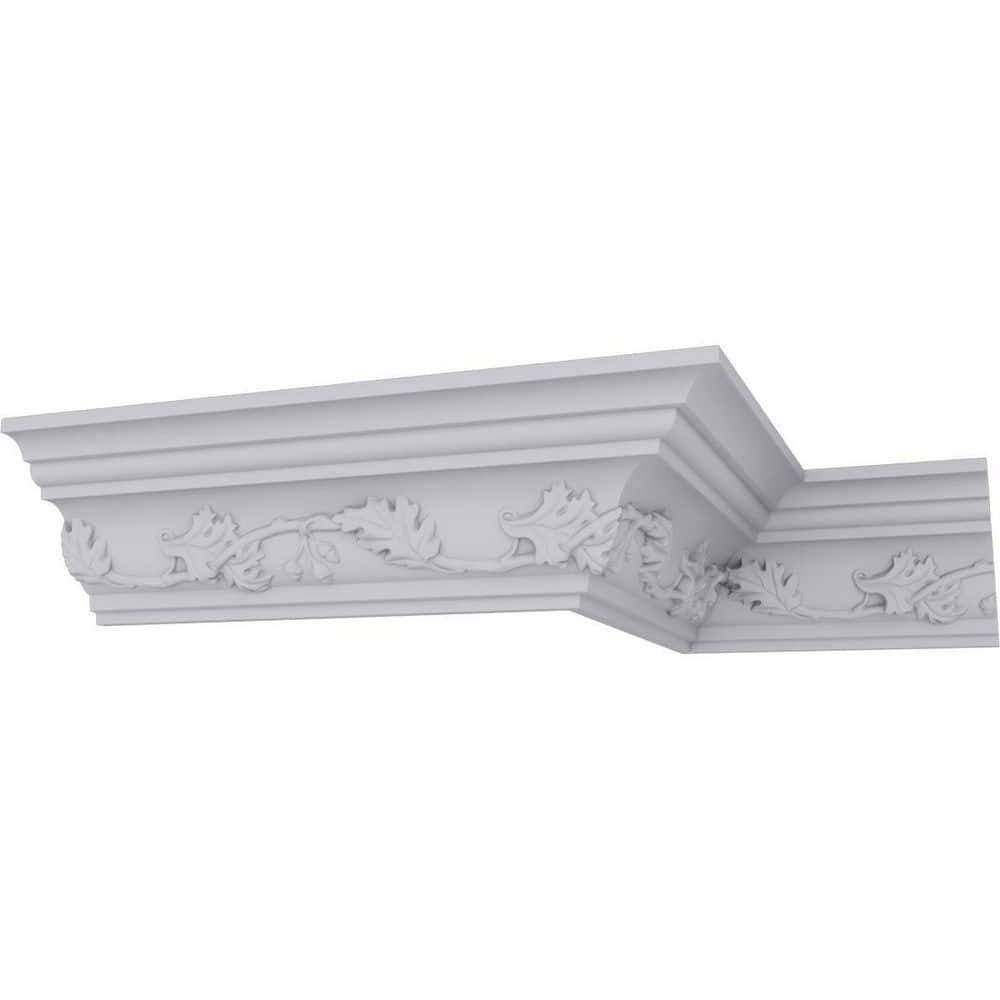 Ekena Millwork 3-1/8 in. x 3-1/8 in. x 94-1/2 in. Polyurethane Southhampton Crown Moulding (1)