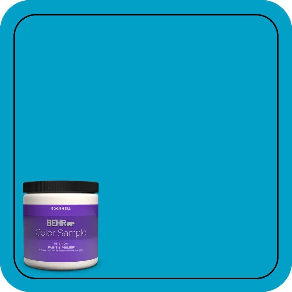BEHR PREMIUM PLUS 8 oz. #P490-5 Yucatan Eggshell Enamel Interior Paint & Primer Color Sample