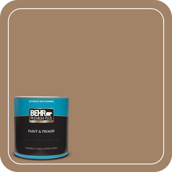 BEHR PREMIUM PLUS 1 gal. #280F-5 New Chestnut Semi-Gloss Enamel Low Odor Interior Paint & Primer (2)