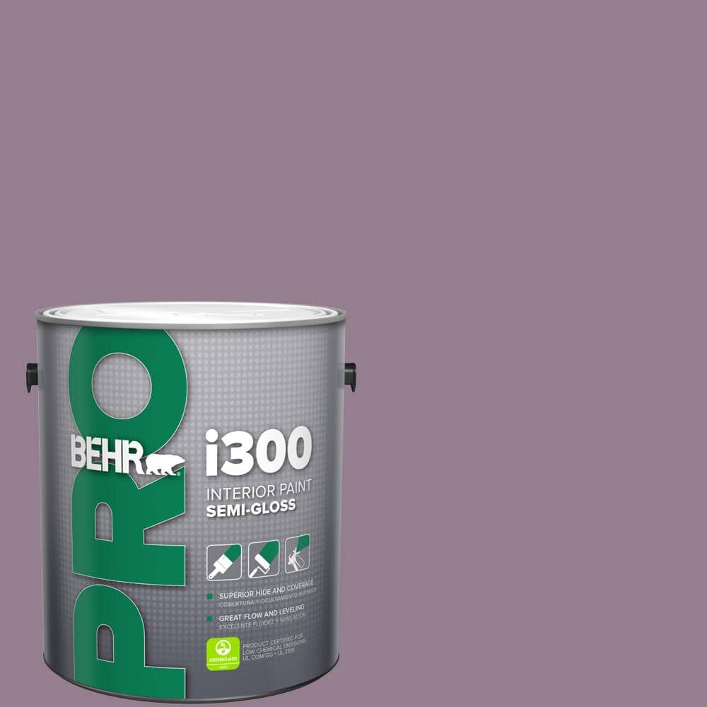 BEHR PRO 1 gal. #680F-5 Plum Swirl Semi-Gloss Interior Paint