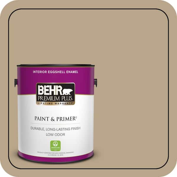 BEHR PREMIUM PLUS #710D-4 Harvest Brown Enamel Interior/Exterior Paint & Primer Color Sample (4)
