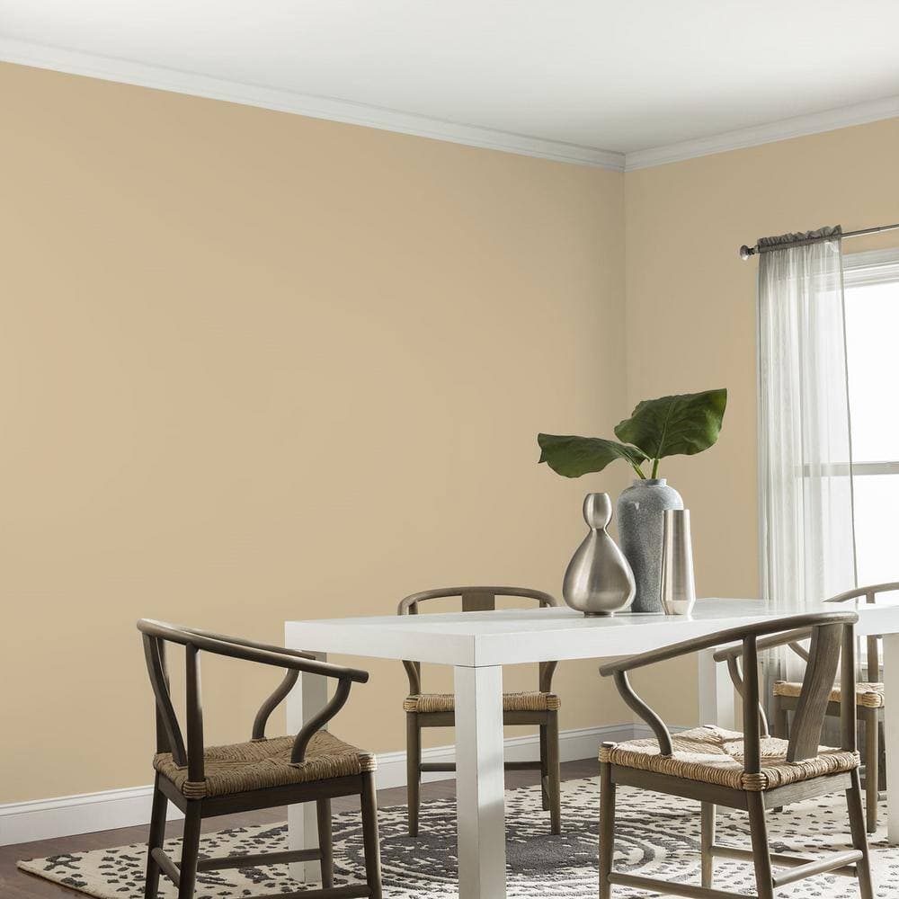 Glidden Diamond 1 qt. #PPG1098-4 Spiced Vinegar Eggshell Interior Paint with Primer (4)