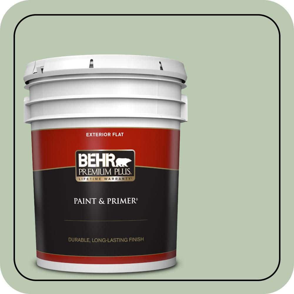 BEHR PREMIUM PLUS 5 gal. #MQ6-45 Composed Flat Exterior Paint & Primer