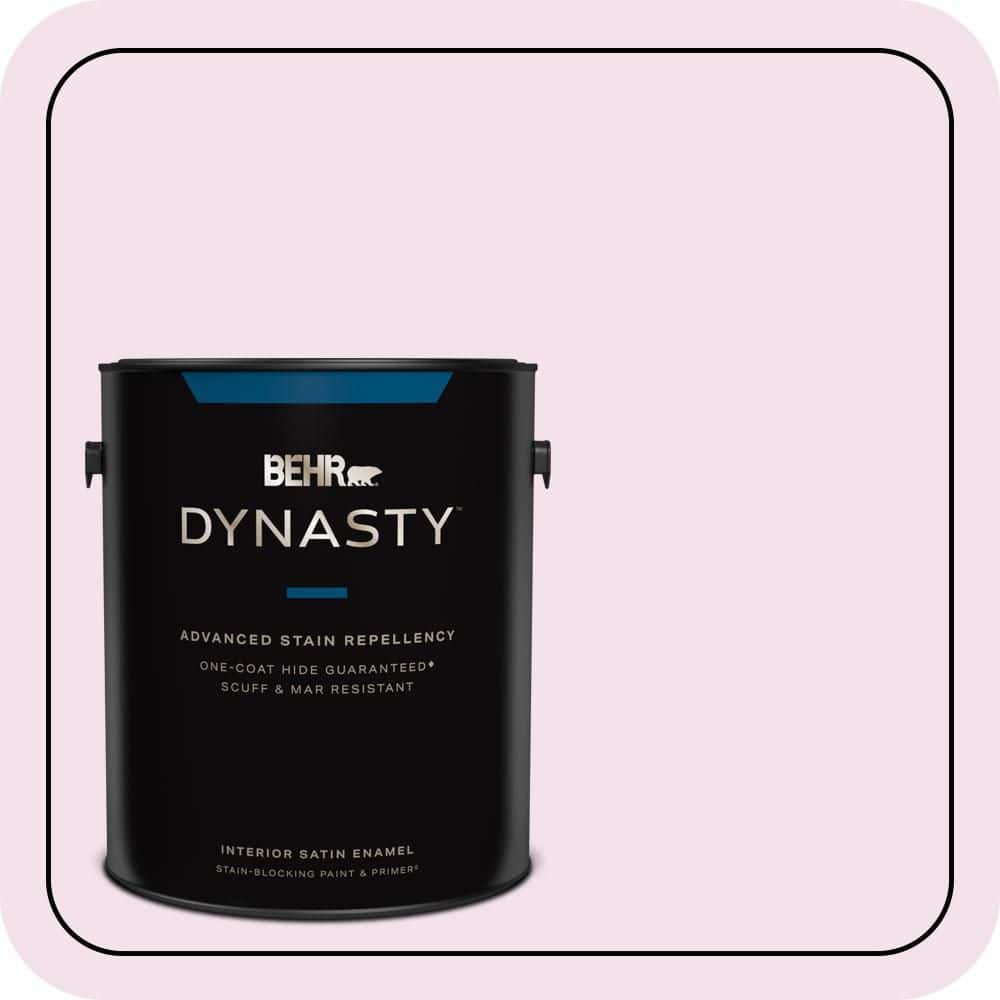 BEHR DYNASTY 1 gal. #690C-2 Pink Amour Satin Enamel Interior Stain-Blocking Paint & Primer