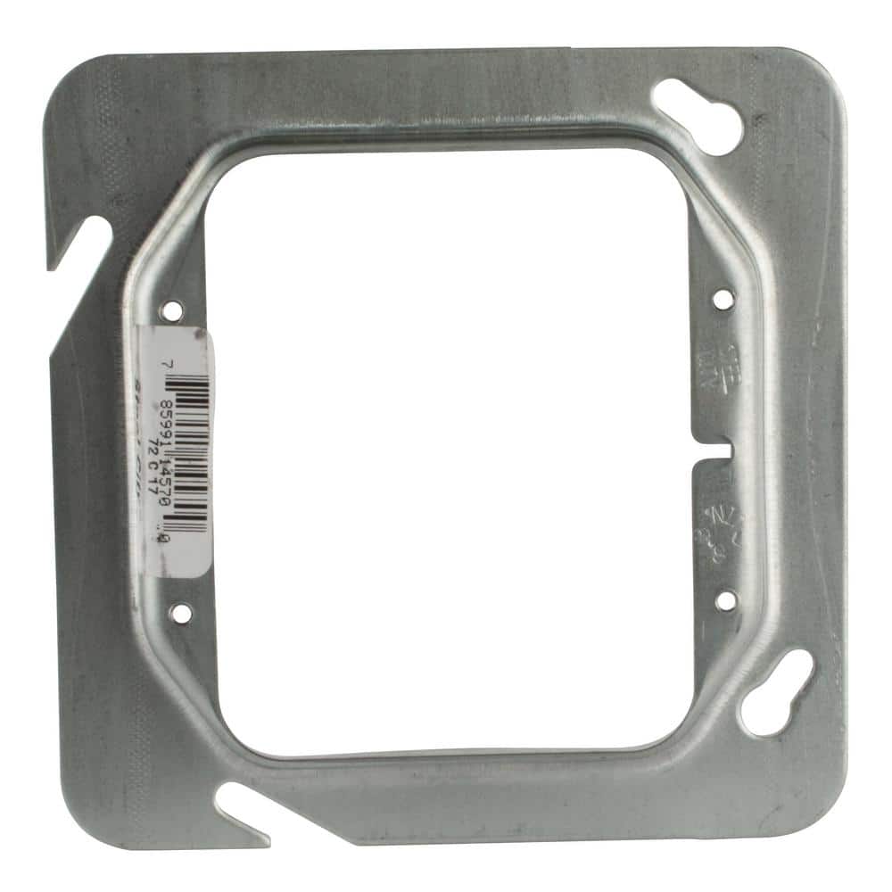Steel City 1/2 in. Raised 4-11/16 Double Gang Mud Ring (72C17-25RR)