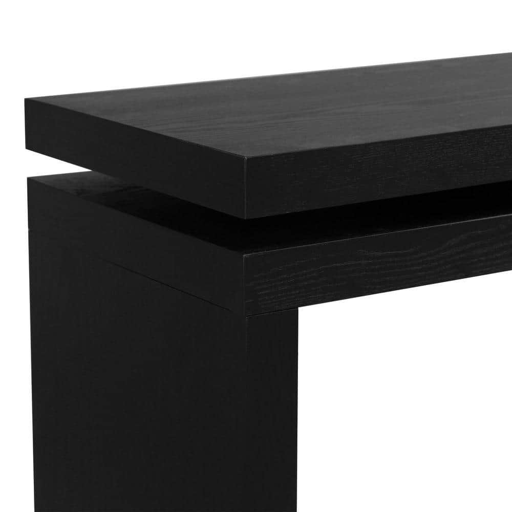 COWLOWN 59.8 in. W x 14.96 in. D x 31.69 in. H Bathroom Black Linen Cabinet (3)