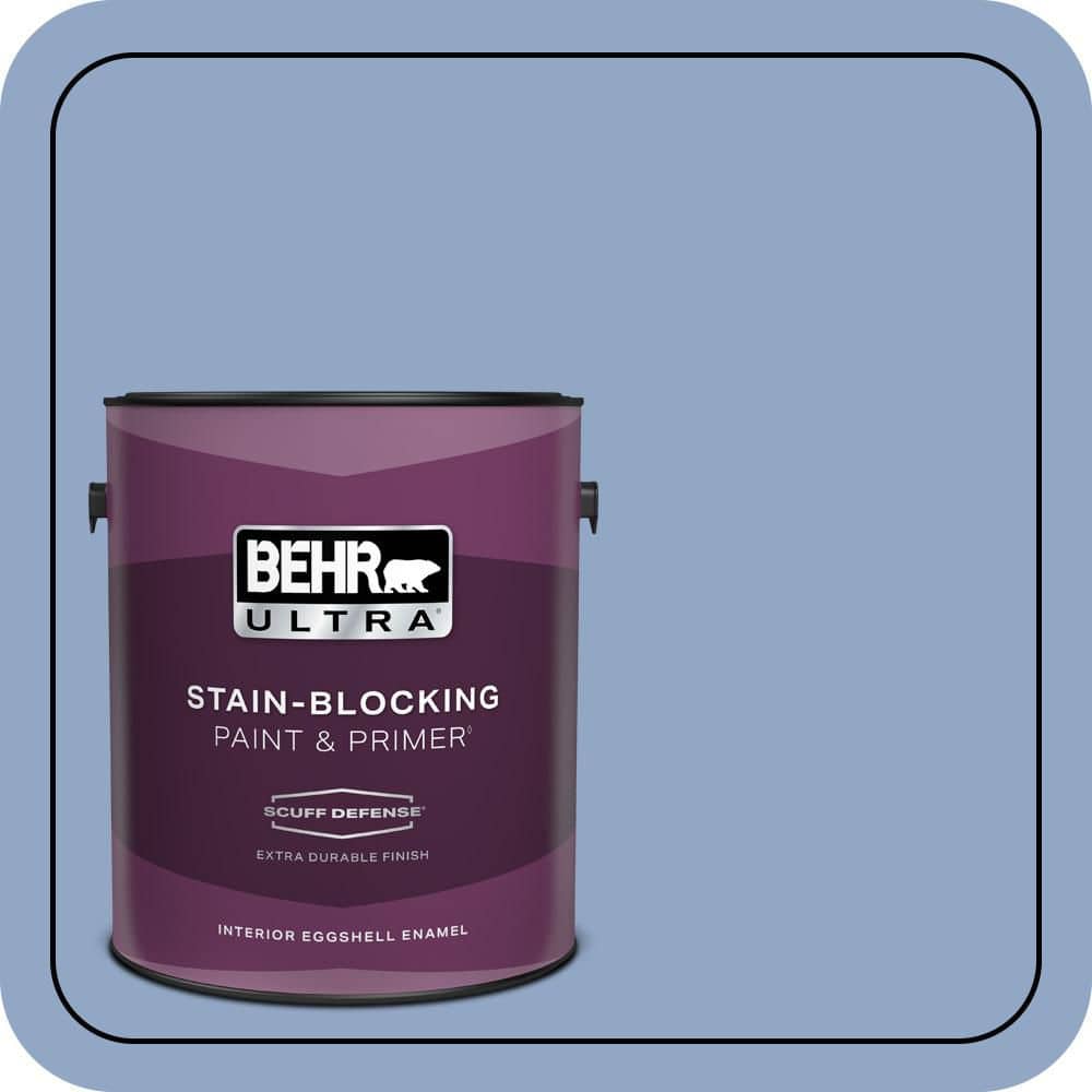 BEHR ULTRA 1 gal. #PPU15-13 Blue Hydrangea Extra Durable Eggshell Enamel Interior Paint & Primer
