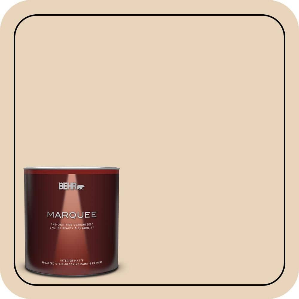 BEHR MARQUEE 1 qt. #S260-1A Cake Crumbs Matte Interior Paint & Primer