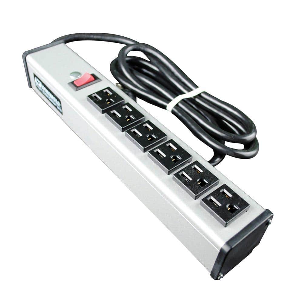 Legrand Wiremold 6-Outlet 15 Amp Compact Power Strip with Lighted On/Off Switch and 15 ft. Cord (1)