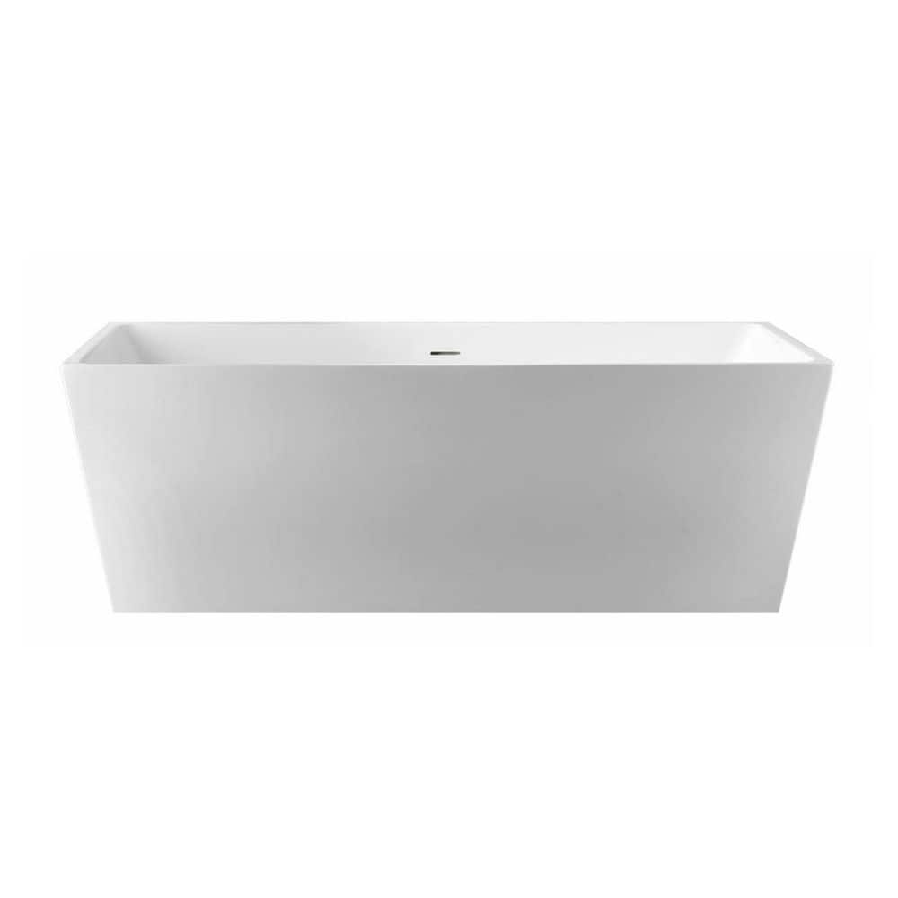 DreamLine Allure 29 in. Freestanding Acrylic Soaking Bathtub with Center Drain Oil Rubbed Bronze (2)