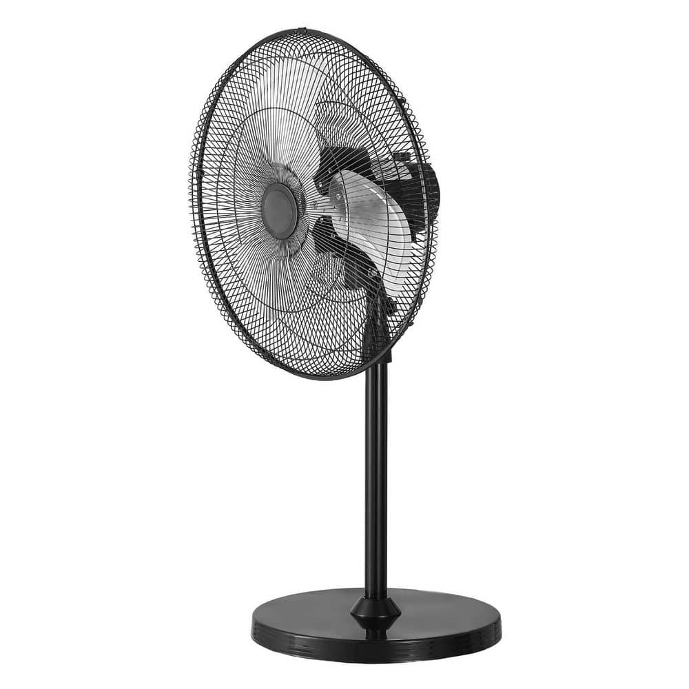 SVOPES 18 in. Industrial Pedestal Fan, 90° Oscillating, Adjustable Height and 3 Speeds, High Power Floor Fan Black (1)