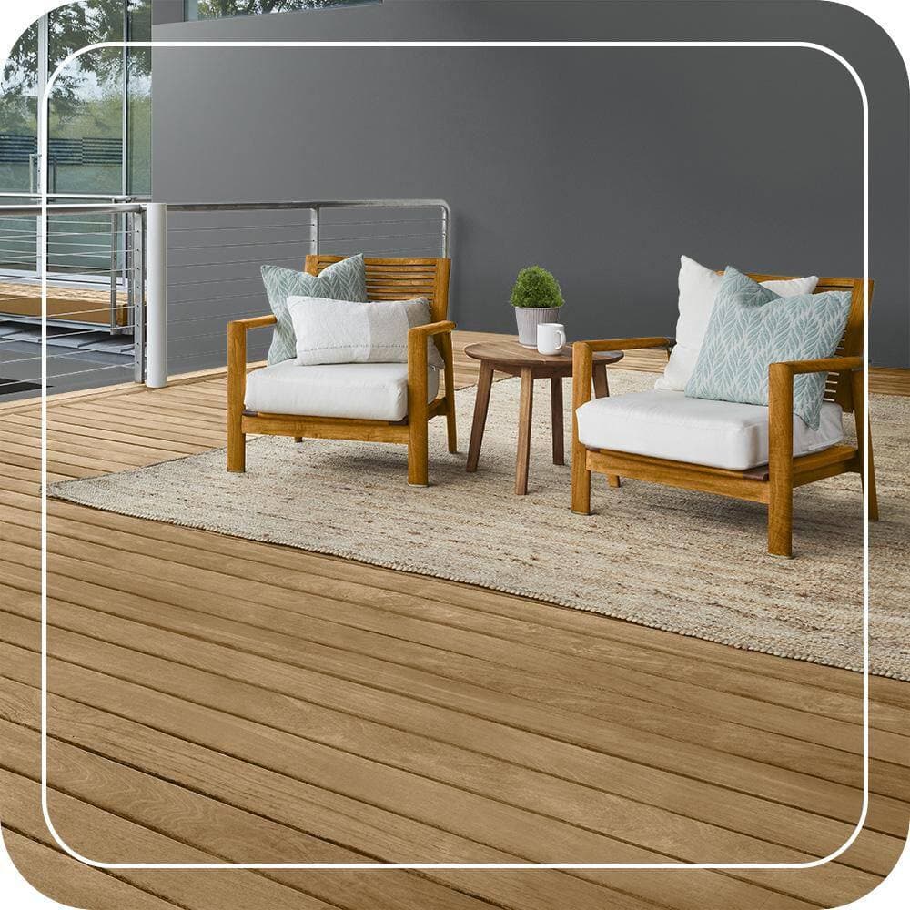 BEHR PREMIUM 1 gal. #ST-257 White Pine Semi-Transparent Waterproofing Exterior Wood Stain and Sealer (4)