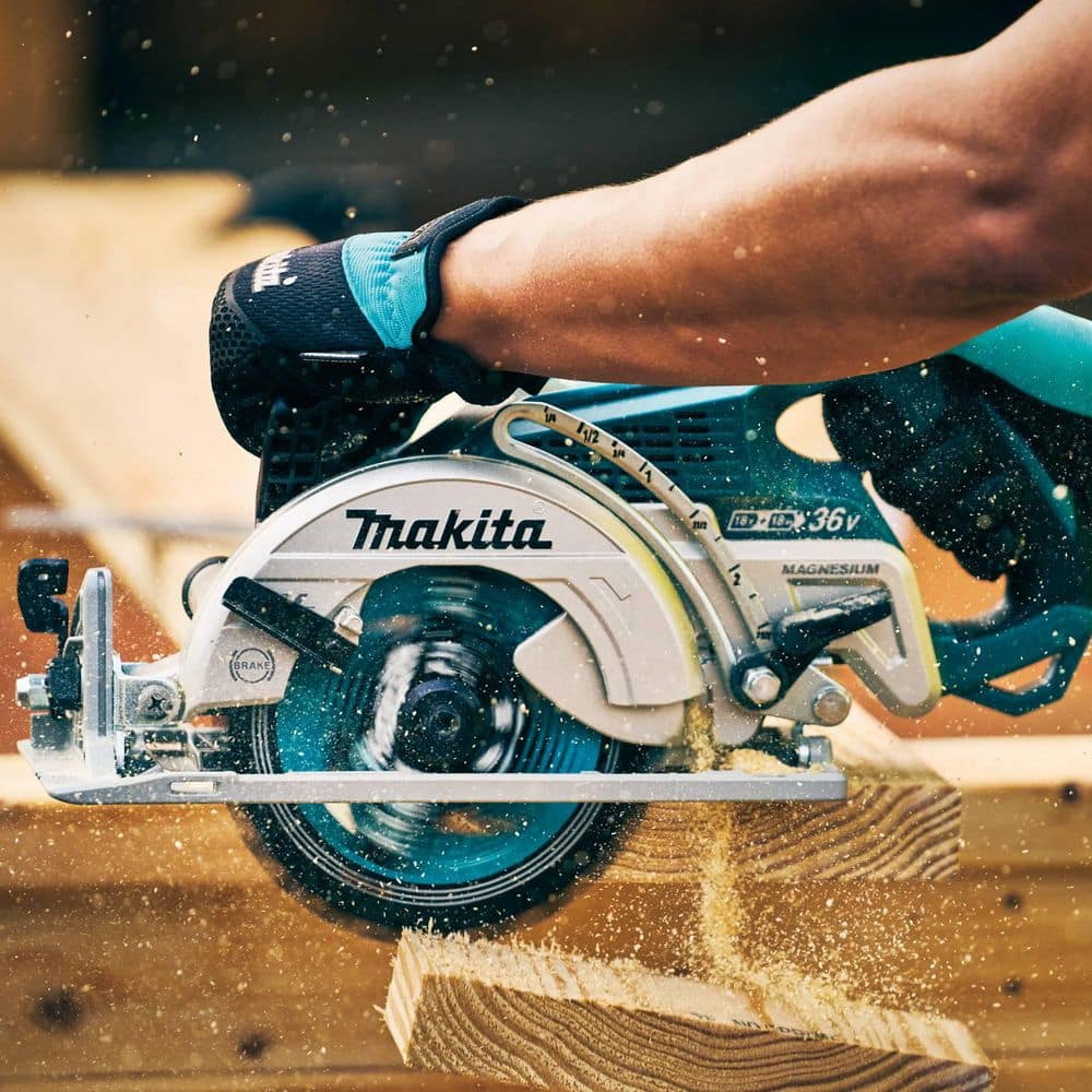 Makita 18V X2 LXT 5.0Ah Lithium-Ion (36V) Brushless Cordless Rear Handle 7-1/4 in. Circular Saw Kit (4)