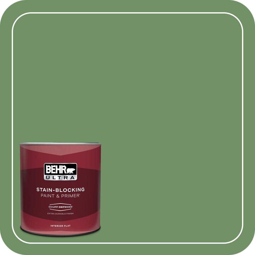 BEHR ULTRA 1 qt. #M400-6A Mossed Opportunity Extra Durable Flat Interior Paint & Primer (1)