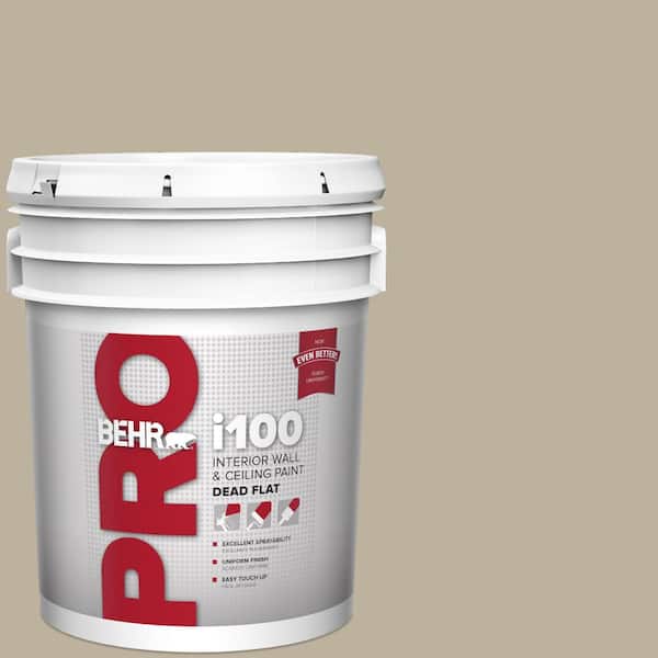 BEHR PRO 5 gal. #750D-4 Pebble Stone Dead Flat Interior Paint (2)