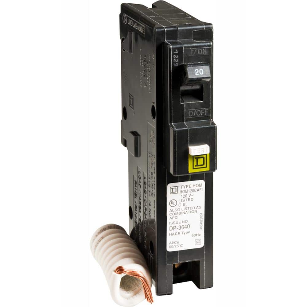 Square D Homeline 20-Amp Single-Pole Combination Arc Fault Circuit Breaker (HOM120CAFIC) (1)