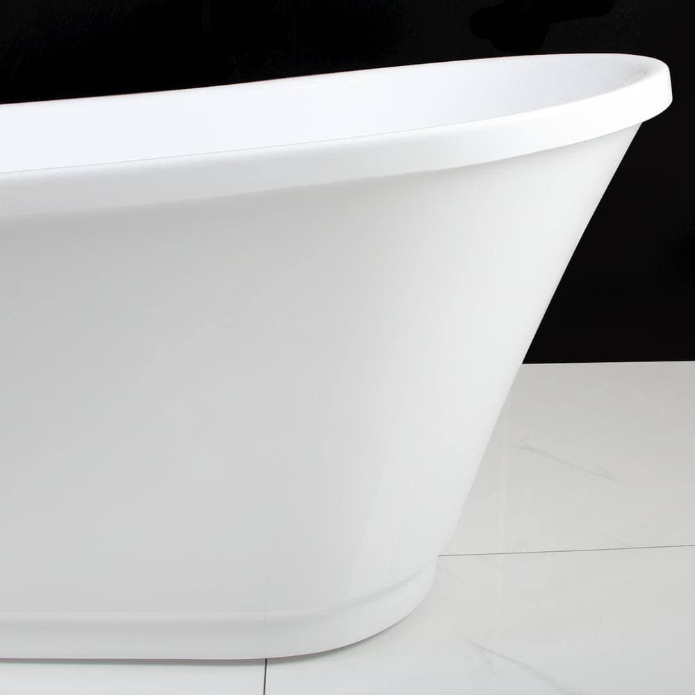 FerdY Langkawi 68.5 in. Acrylic Slipper Flatbottom Non-Whirlpool Bathtub in White (3)
