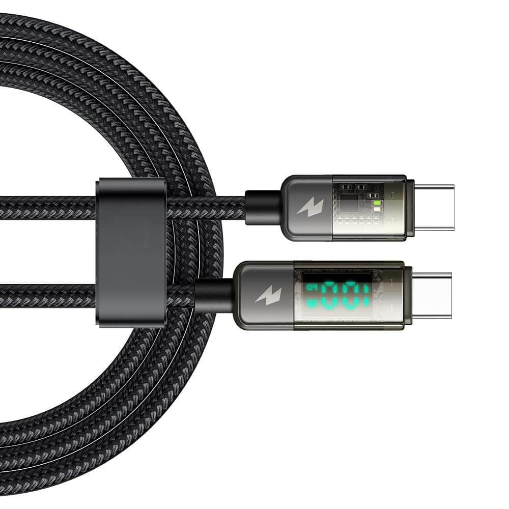Adrinfly Braided USB-C Cable, 100-Watt Fast Charging, 5.9 ft. 2-Pack, Type-C Charger Cord for Phones, Tablets, Laptops