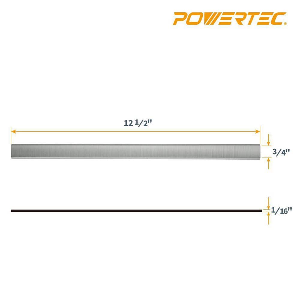 POWERTEC 12 in. High Speed Steel Planer Knives for Delta 22-540 (Set of 2) (2)