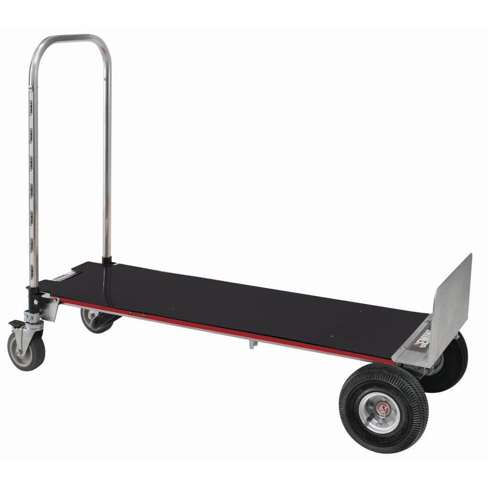 Magliner 1,250 lb. Capacity Gemini XL Convertible Aluminum Hand Truck with Locking Casters, Non-Skid Platform and Foam Wheels (3)