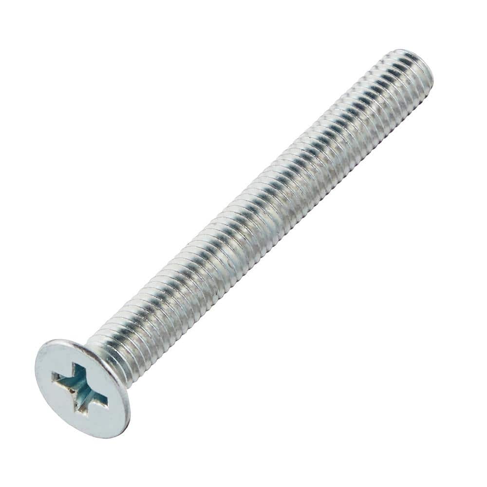 Everbilt M5-0.8x45mm Zinc Flat Head Phillips Drive Machine Screw 2-Pieces (1)