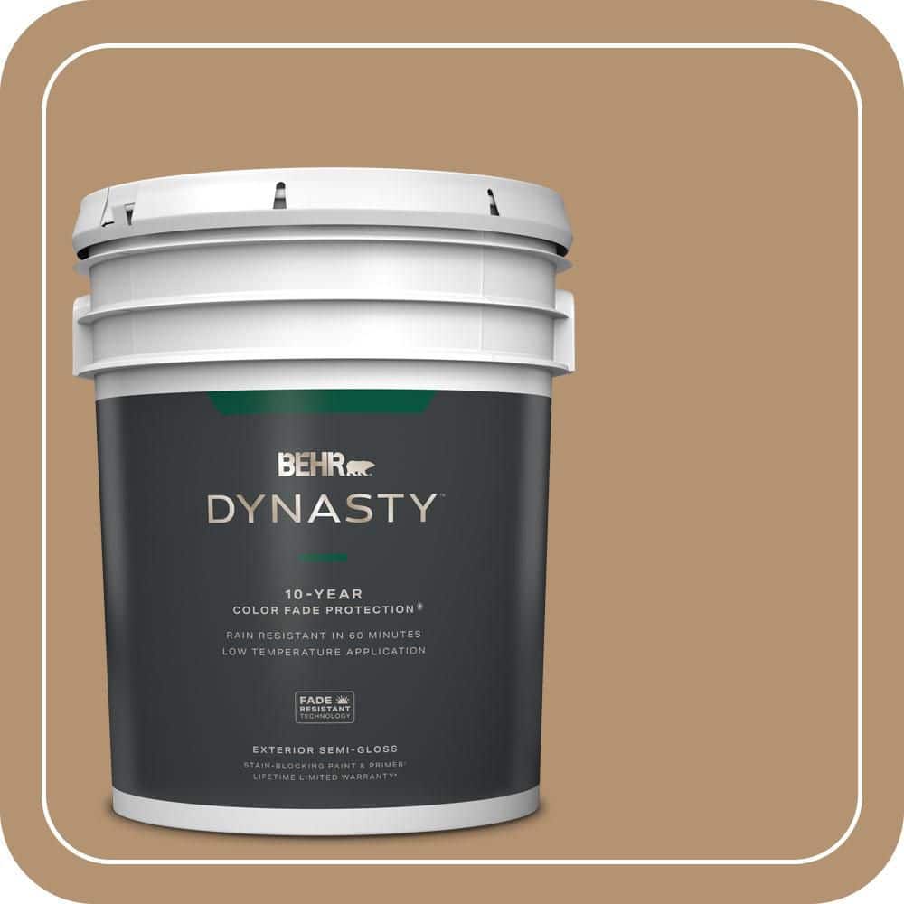 BEHR DYNASTY 5 gal. #QE-30 Keystone Semi-Gloss Enamel Exterior Stain-Blocking Paint & Primer