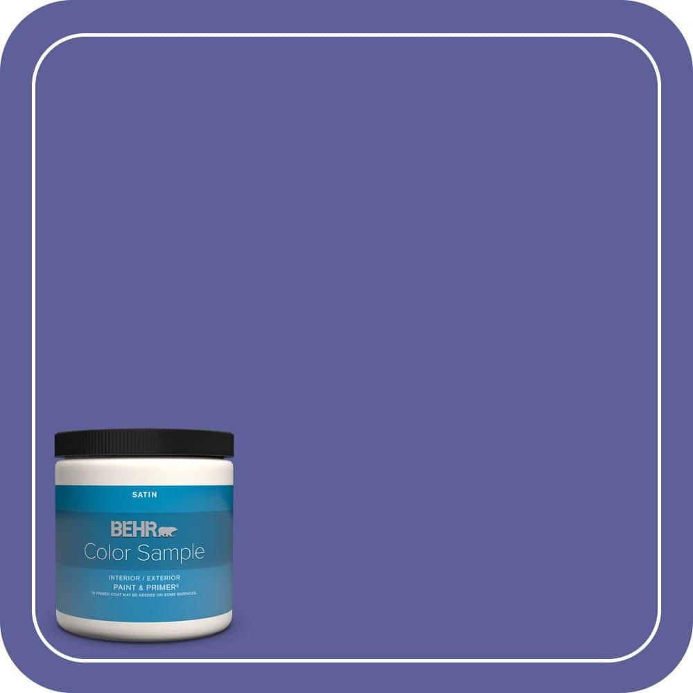 BEHR PREMIUM PLUS 8 oz. #P550-6 Wizards Potion Satin Enamel Interior/Exterior Paint & Primer Color Sample