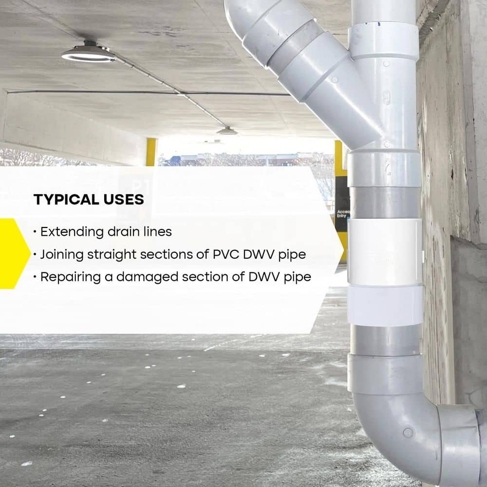 PLUMBFLEX 4 in. White PVC DWV Female Adapter, Threaded FPT x Hub Drain, Waste and Vent Fitting (10-Pack) (2)