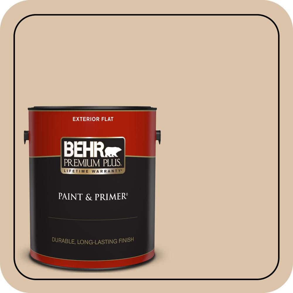 BEHR PREMIUM PLUS 1 gal. #PPU4-08 Plateau Flat Exterior Paint & Primer