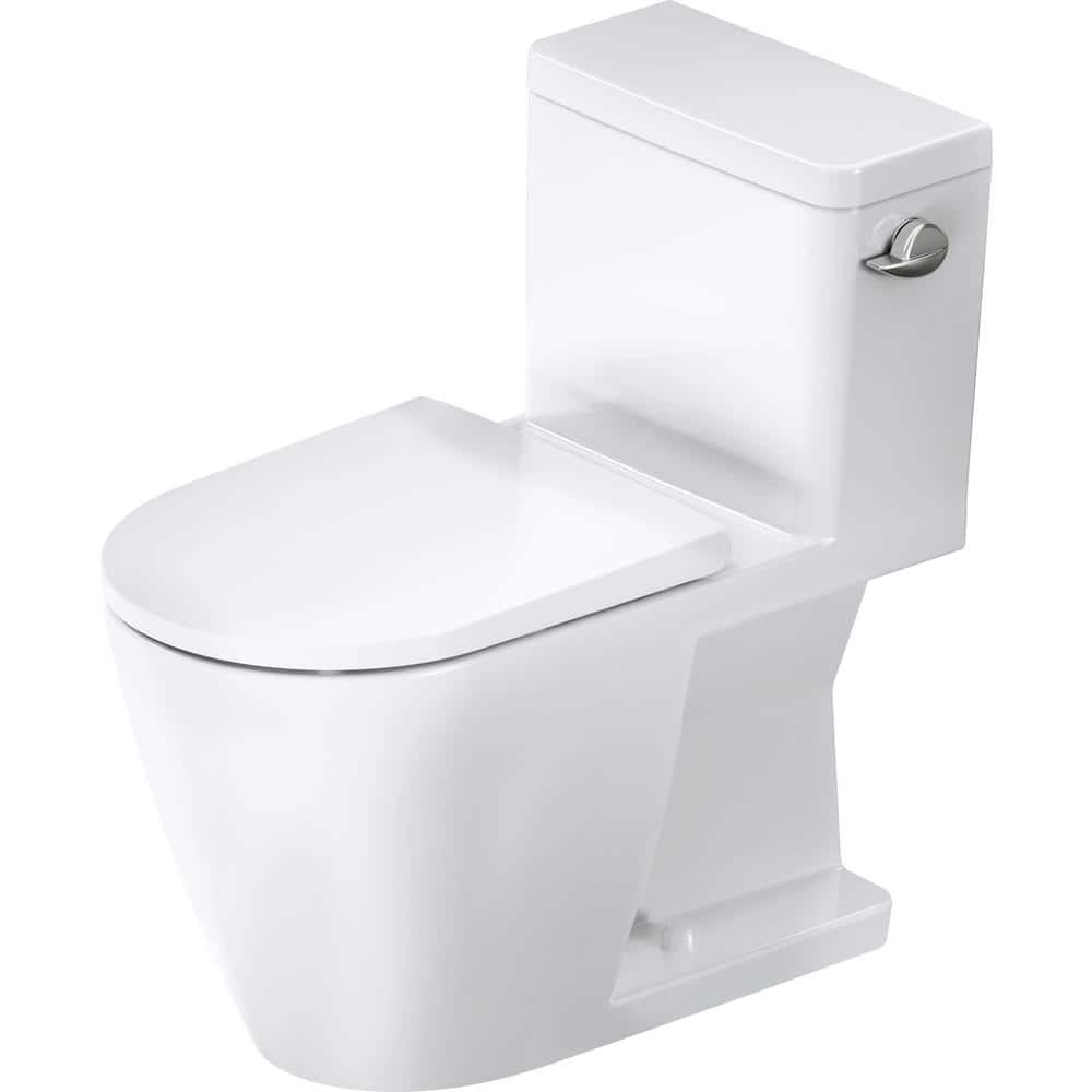 Duravit D-Neo 1-Piece 1.28 GPF Single Flush Elongated Toilet in White with Seat Included (1)