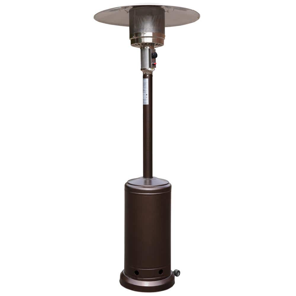 Carnegy Avenue Sol 40000 BTU Bronze Stainless Steel Propane Standing Patio Heater with Wheels