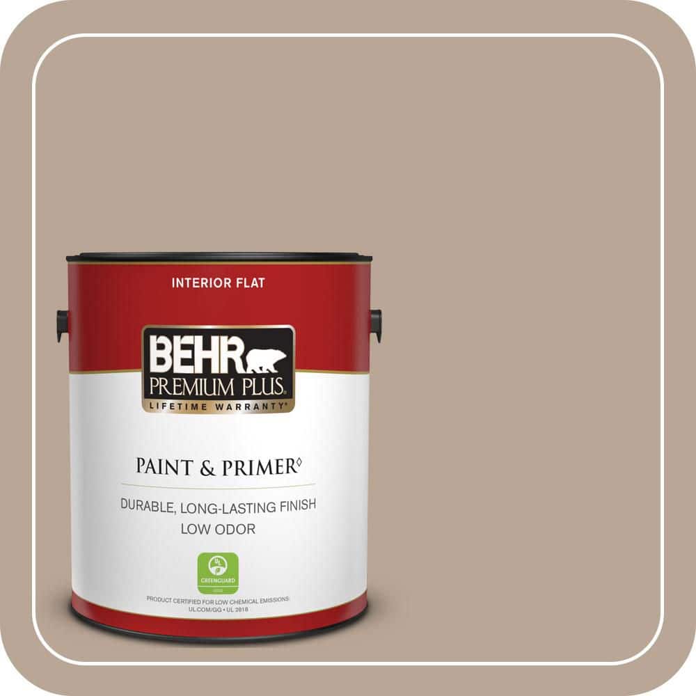 BEHR PREMIUM PLUS 1 gal. #BXC-43 Desert Sandstorm Semi-Gloss Enamel Low Odor Interior Paint & Primer (1)