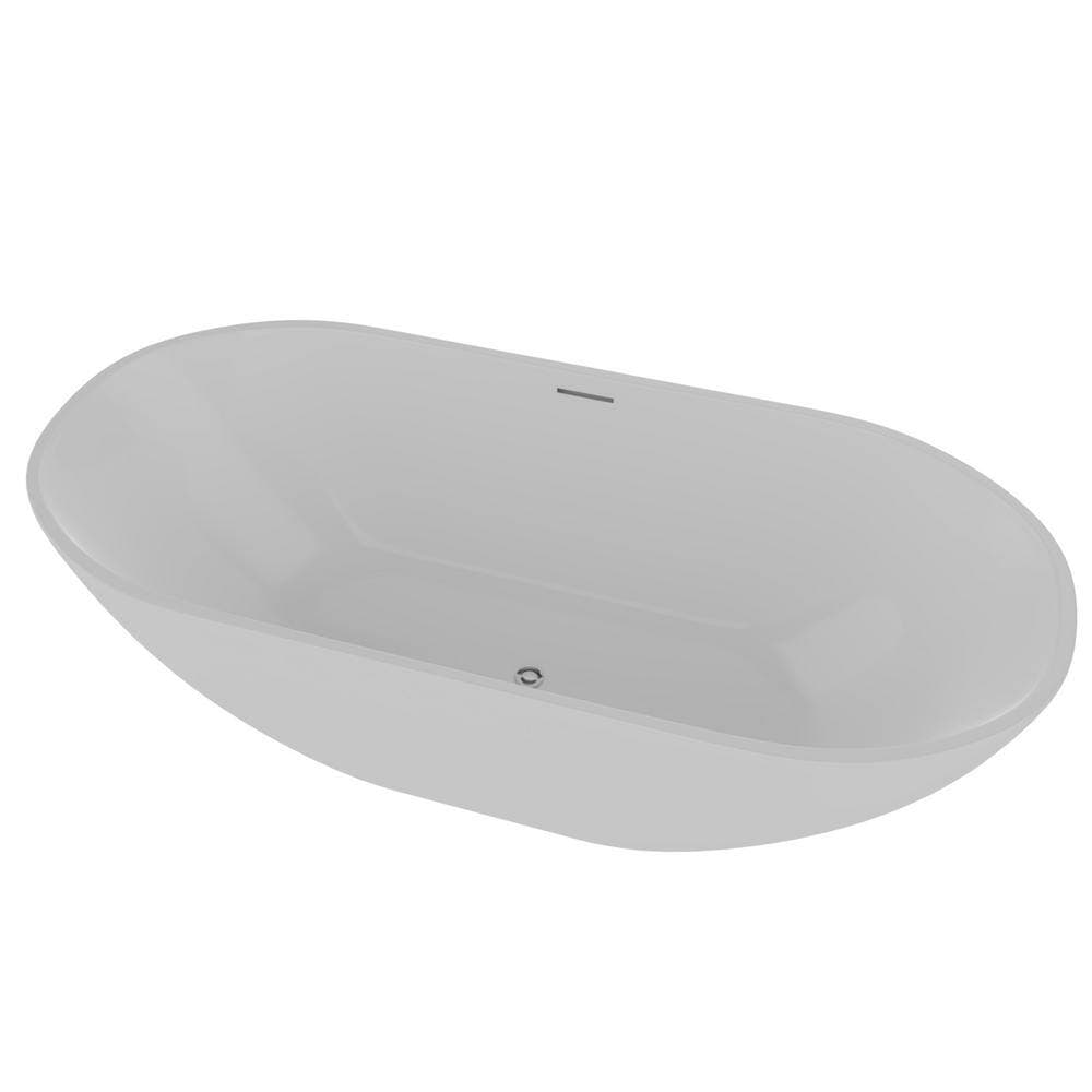 Barclay Products Nyoko 68 in. Resin Flatbottom Non-Whirlpool Bathtub Gloss White (2)