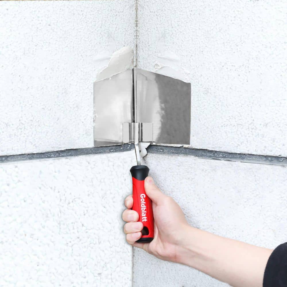 NVNOO 5 in. x 3.9 in. Outside Drywall Corner Trowel and 3.5 in. x 2.4 in. Inside Corner Trowel with Soft Grip Handle (2)