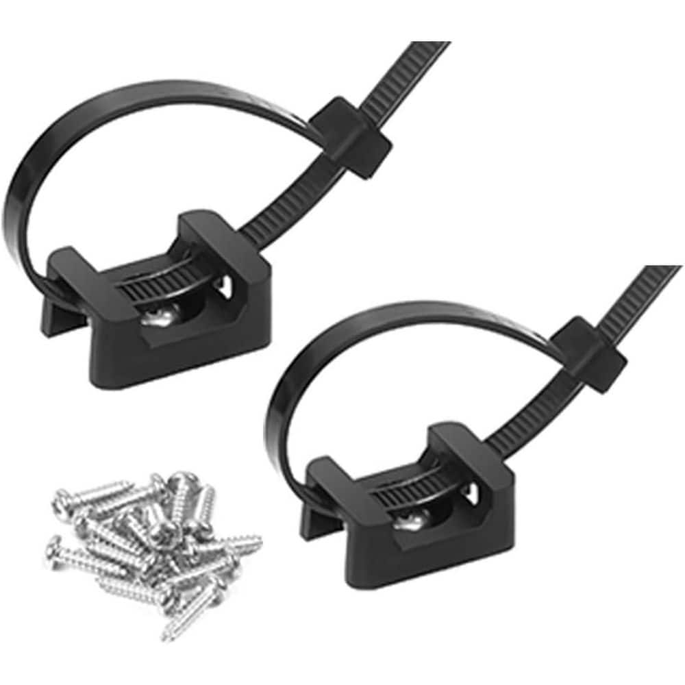 Ahfiwaso 6 in. Cable Zip Tie Base Saddle Type Mounts Anchor Wire Cable Clips Organizer Holders Clamps Fasteners Black (75-pack) (1)