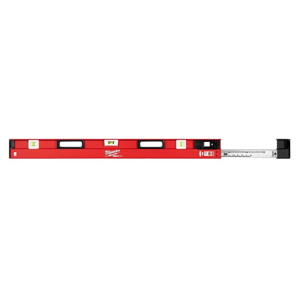 Milwaukee 48 in. to 78 in. REDSTICK Expandable Magnetic Box Level (3)