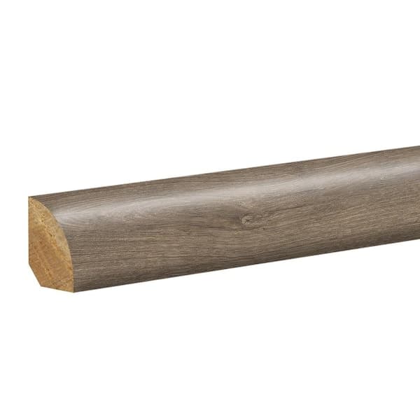 PERFORMANCE ACCESSORIES Vintage Pewter 0.62 in. T x 0.75 in. W x 94.5 in. L Textured Wood Look Laminate Moulding/Trim Quarter Round Molding