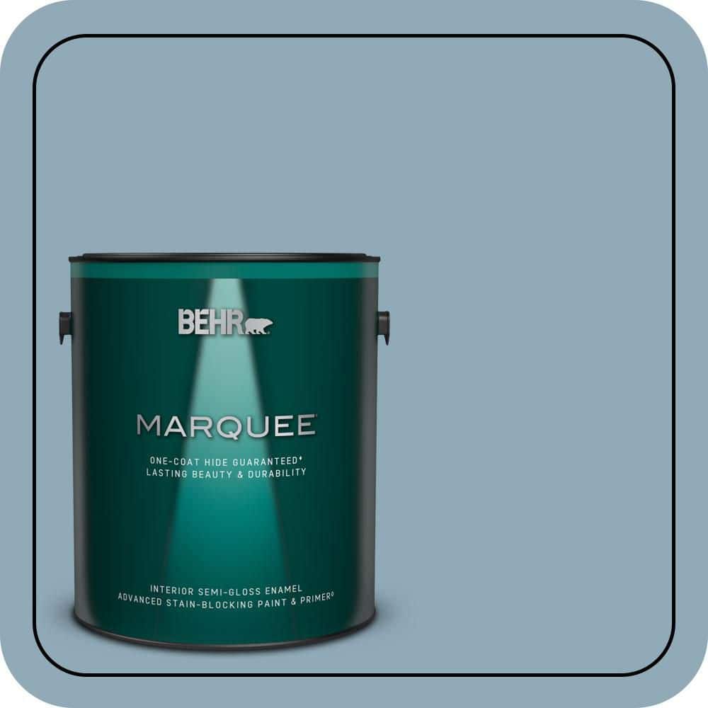 BEHR MARQUEE 1 gal. #PPU14-09 Windsurf Semi-Gloss Enamel Interior Paint & Primer
